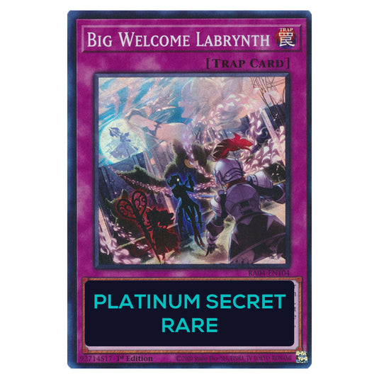 Big Welcome Labrynth RA04-EN104-PSR card from the Yu-Gi-Oh! set Quarter Century Stampede