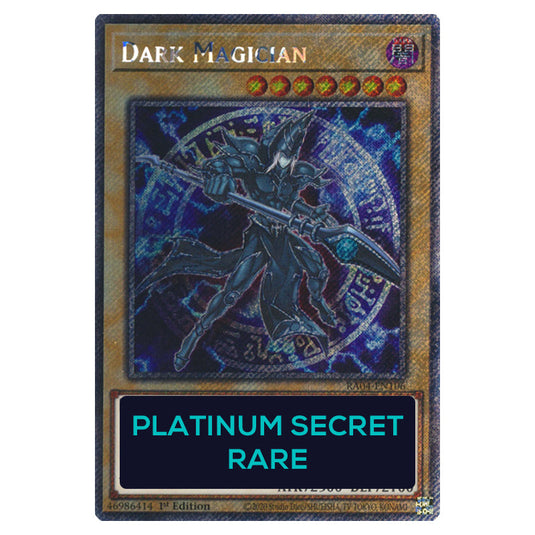 Dark Magician (6th Artwork) RA04-EN106b-PSR card from the Yu-Gi-Oh! set Quarter Century Stampede