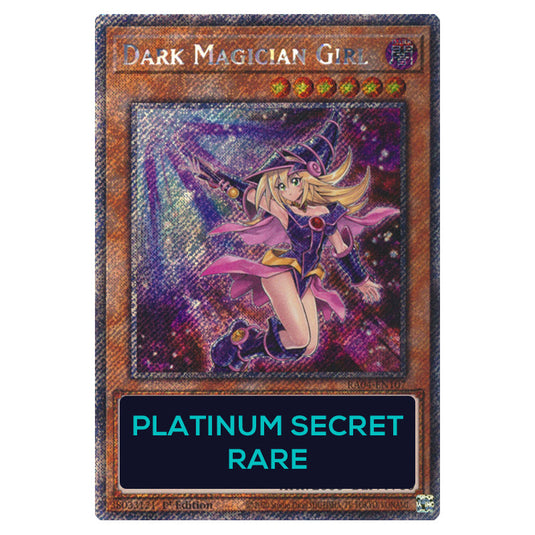 Dark Magician Girl (7th Artwork) RA04-EN107b-PSR card from the Yu-Gi-Oh! set Quarter Century Stampede