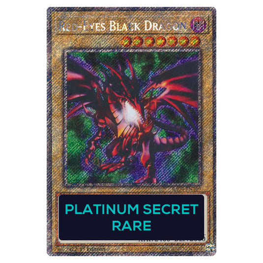 Red-Eyes Black Dragon (4th Artwork) RA04-EN109a-PSR card from the Yu-Gi-Oh! set Quarter Century Stampede