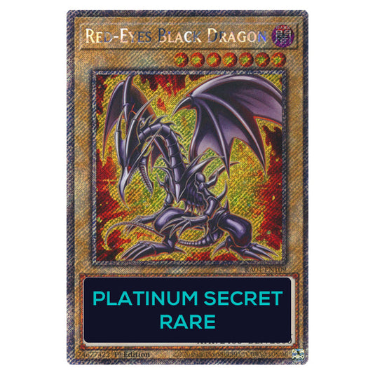 Red-Eyes Black Dragon (7th Artwork) RA04-EN109b-PSR card from the Yu-Gi-Oh! set Quarter Century Stampede