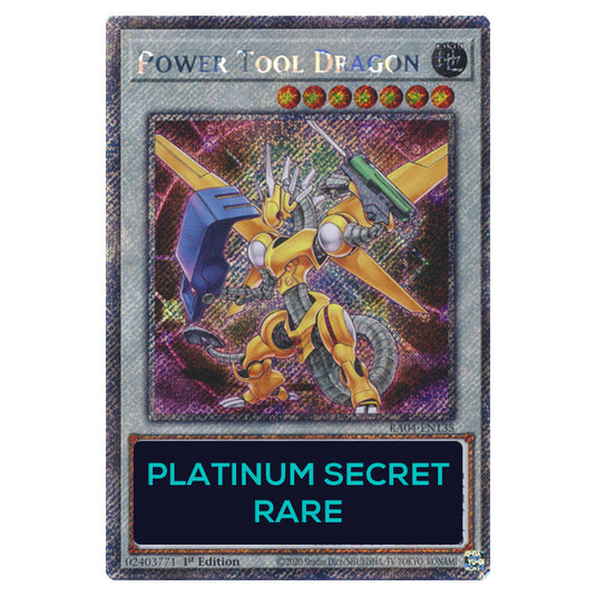 Power Tool Dragon RA04-EN135-PSR card from the Yu-Gi-Oh! set Quarter Century Stampede