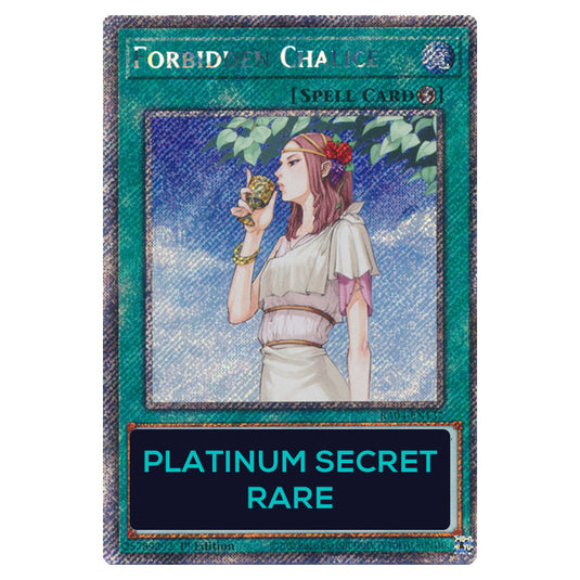 Forbidden Chalice RA04-EN137-PSR card from the Yu-Gi-Oh! set Quarter Century Stampede