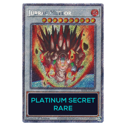 Jurrac Meteor RA04-EN139-PSR card from the Yu-Gi-Oh! set Quarter Century Stampede