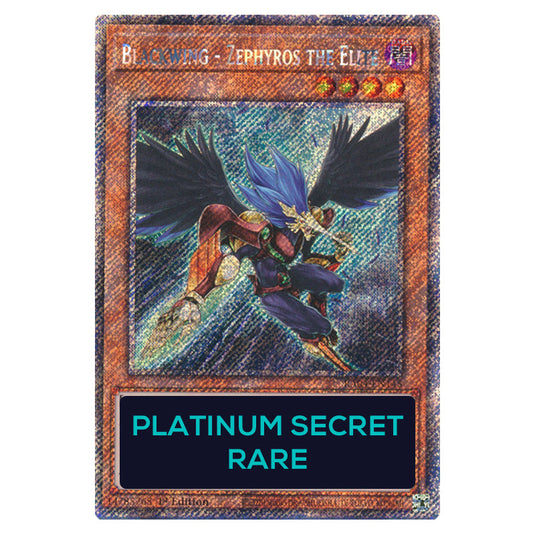 Blackwing - Zephyros the Elite RA04-EN145-PSR card from the Yu-Gi-Oh! set Quarter Century Stampede