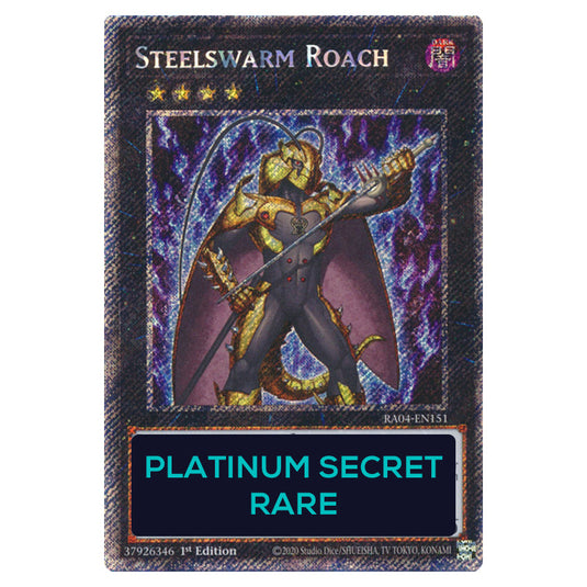 Steelswarm Roach RA04-EN151-PSR card from the Yu-Gi-Oh! set Quarter Century Stampede