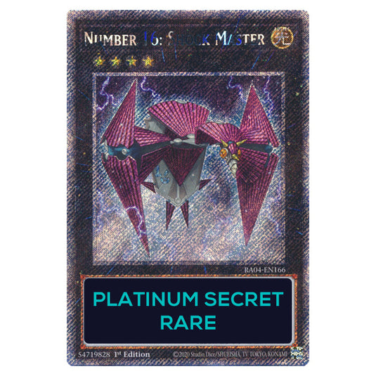 Number 16: Shock Master RA04-EN166-PSR card from the Yu-Gi-Oh! set Quarter Century Stampede