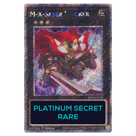 M-X-Saber Invoker RA04-EN169-PSR card from the Yu-Gi-Oh! set Quarter Century Stampede