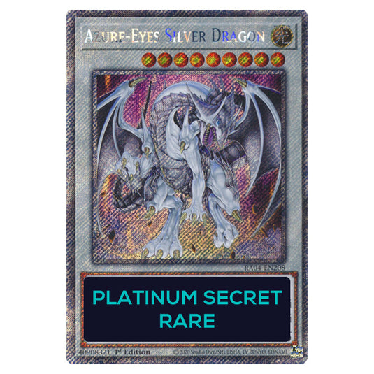 Azure-Eyes Silver Dragon RA04-EN208-PSR card from the Yu-Gi-Oh! set Quarter Century Stampede