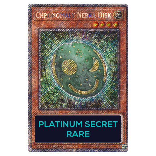 Chronomaly Nebra Disk RA04-EN213-PSR card from the Yu-Gi-Oh! set Quarter Century Stampede