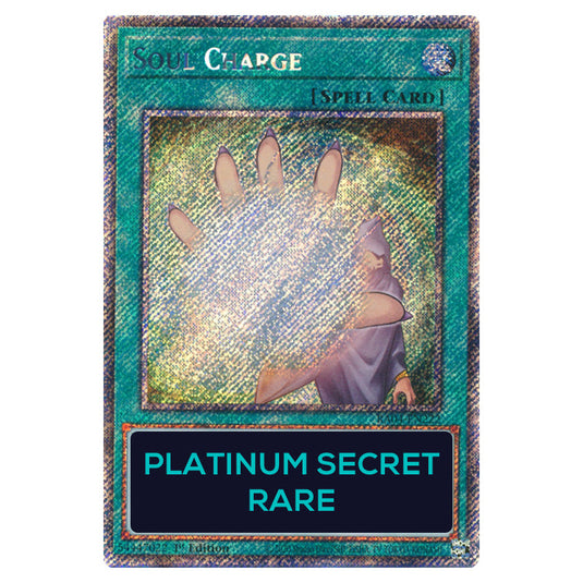 Soul Charge RA04-EN222-PSR card from the Yu-Gi-Oh! set Quarter Century Stampede