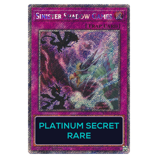 Sinister Shadow Games RA04-EN232-PSR card from the Yu-Gi-Oh! set Quarter Century Stampede