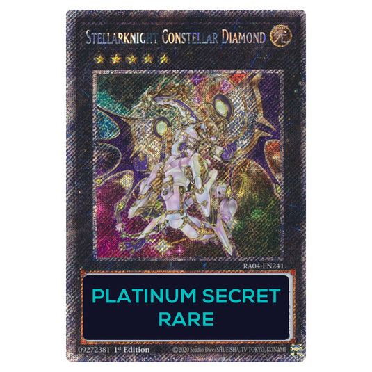 Stellarknight Constellar Diamond RA04-EN241-PSR card from the Yu-Gi-Oh! set Quarter Century Stampede