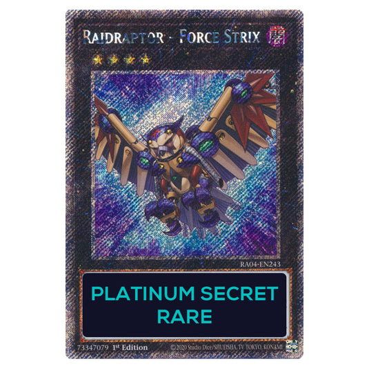 Raidraptor - Force Strix RA04-EN243-PSR card from the Yu-Gi-Oh! set Quarter Century Stampede