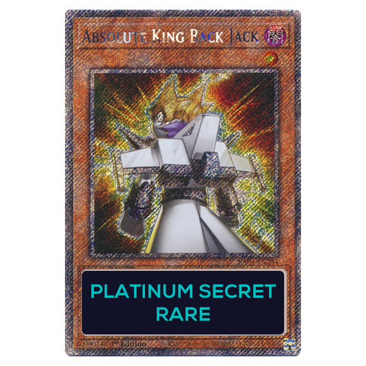 Absolute King Back Jack RA04-EN244-PSR card from the Yu-Gi-Oh! set Quarter Century Stampede