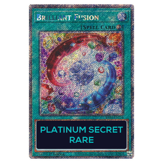 Brilliant Fusion RA04-EN254-PSR card from the Yu-Gi-Oh! set Quarter Century Stampede