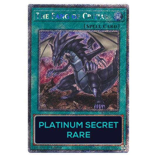 The Fang of Critias RA04-EN255-PSR card from the Yu-Gi-Oh! set Quarter Century Stampede