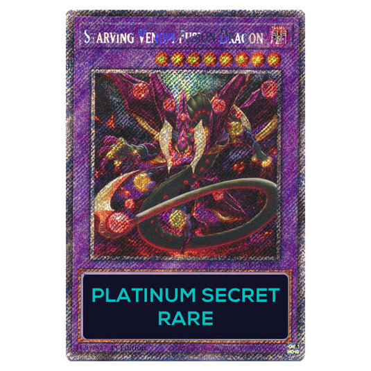 Starving Venom Fusion Dragon RA04-EN272-PSR card from the Yu-Gi-Oh! set Quarter Century Stampede