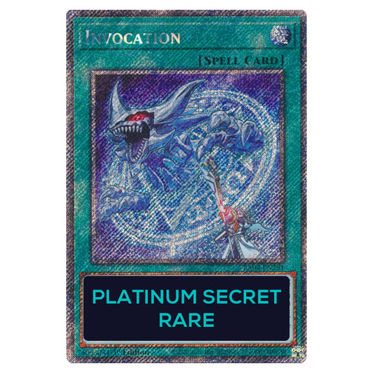 Invocation RA04-EN281-PSR card from the Yu-Gi-Oh! set Quarter Century Stampede