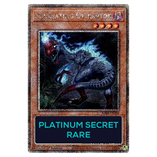 Souleating Oviraptor RA04-EN288-PSR card from the Yu-Gi-Oh! set Quarter Century Stampede