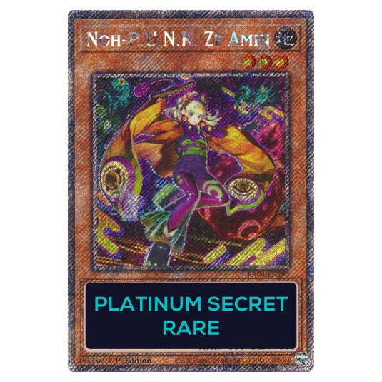Noh-P.U.N.K. Ze Amin RA04-EN293-PSR card from the Yu-Gi-Oh! set Quarter Century Stampede