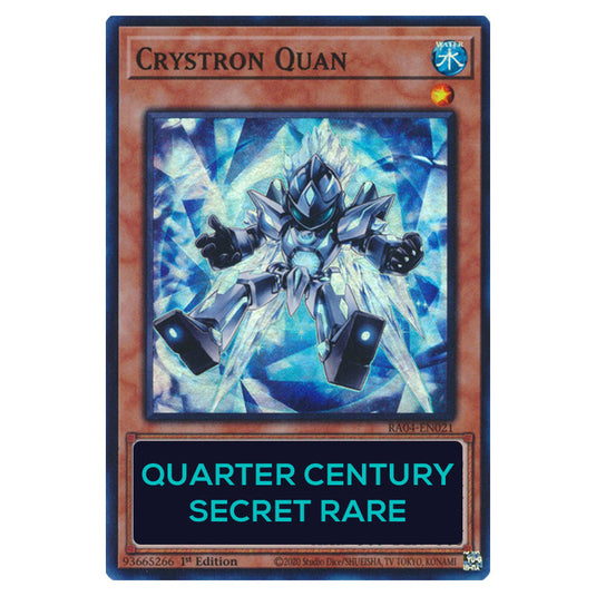 Crystron Quan RA04-EN021-QCSR card from the Yu-Gi-Oh! set Quarter Century Stampede