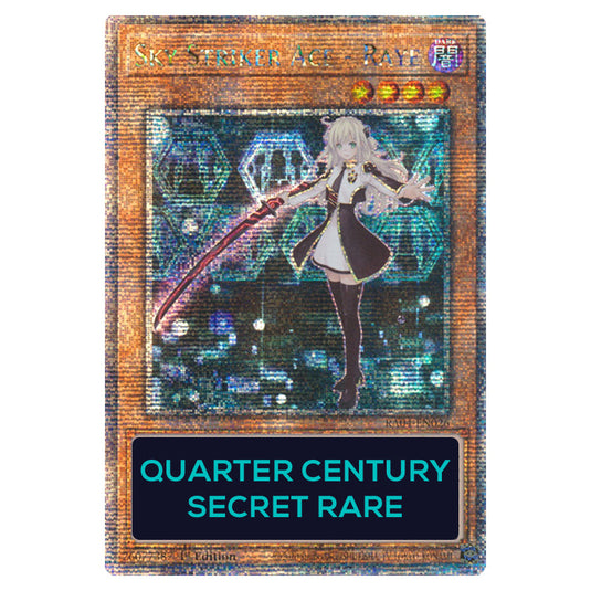 Sky Striker Ace - Raye RA04-EN026a-QCSR card from the Yu-Gi-Oh! set Quarter Century Stampede