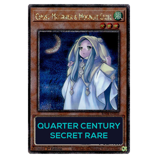 Ghost Mourner & Moonlit Chill RA04-EN033-QCSR card from the Yu-Gi-Oh! set Quarter Century Stampede