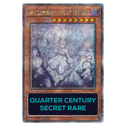 Lady Labrynth of the Silver Castle (New Artwork) RA04-EN042-QCSR card from the Yu-Gi-Oh! set Quarter Century Stampede