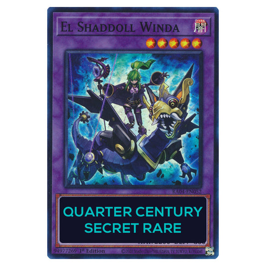 El Shaddoll Winda RA04-EN052a-QCSR card from the Yu-Gi-Oh! set Quarter Century Stampede