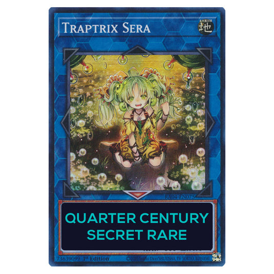 Traptrix Sera RA04-EN075-QCSR card from the Yu-Gi-Oh! set Quarter Century Stampede