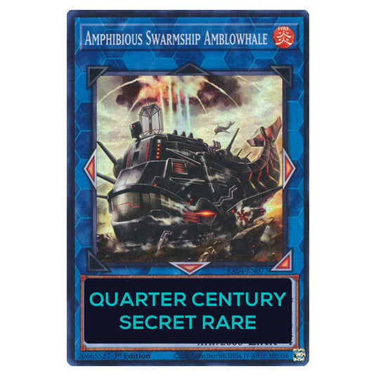 Amphibious Swarmship Amblowhale RA04-EN077-QCSR card from the Yu-Gi-Oh! set Quarter Century Stampede