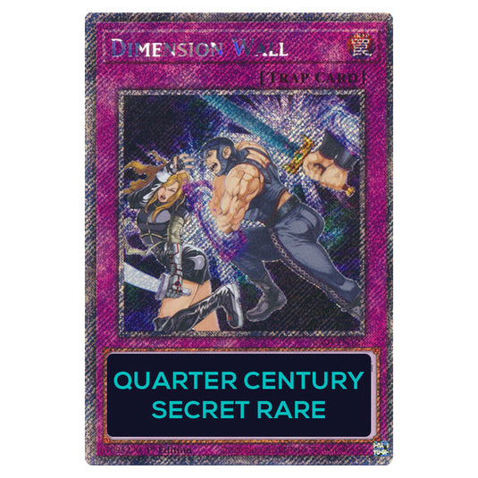 Dimension Wall RA04-EN127-QCSR card from the Yu-Gi-Oh! set Quarter Century Stampede