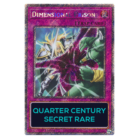 Dimensional Prison RA04-EN132-QCSR card from the Yu-Gi-Oh! set Quarter Century Stampede