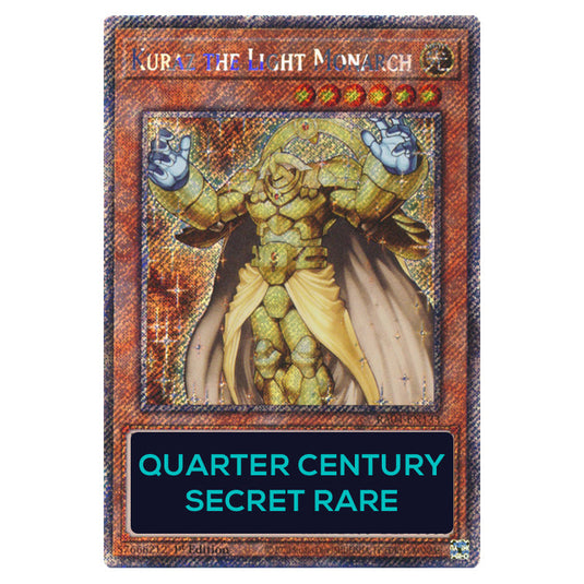 Kuraz the Light Monarch RA04-EN133-QCSR card from the Yu-Gi-Oh! set Quarter Century Stampede