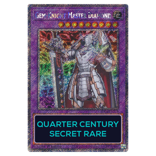 Gem-Knight Master Diamond RA04-EN178-QCSR card from the Yu-Gi-Oh! set Quarter Century Stampede