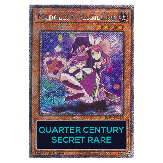 Madolche Magileine RA04-EN185-QCSR card from the Yu-Gi-Oh! set Quarter Century Stampede