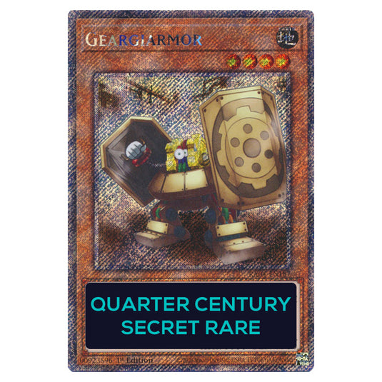 Geargiarmor RA04-EN187-QCSR card from the Yu-Gi-Oh! set Quarter Century Stampede