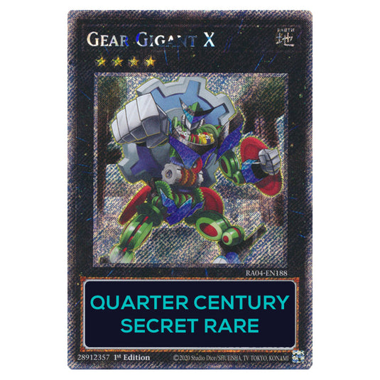 Gear Gigant X RA04-EN188-QCSR card from the Yu-Gi-Oh! set Quarter Century Stampede