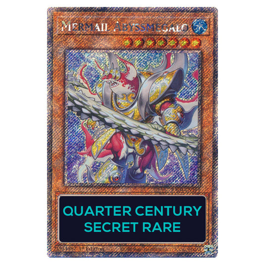 Mermail Abyssmegalo RA04-EN191-QCSR card from the Yu-Gi-Oh! set Quarter Century Stampede