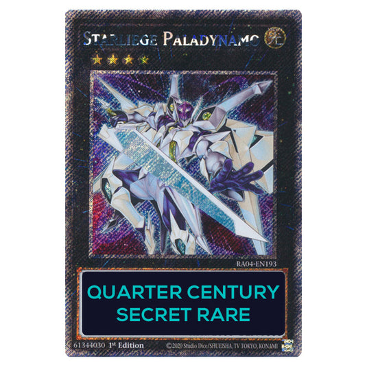 Starliege Paladynamo RA04-EN193-QCSR card from the Yu-Gi-Oh! set Quarter Century Stampede