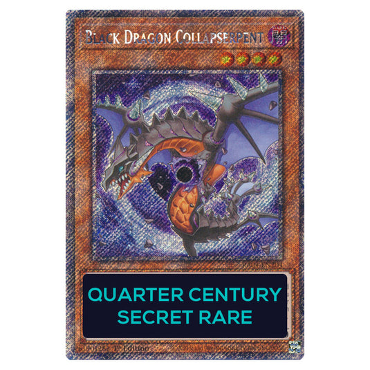 Black Dragon Collapserpent RA04-EN204-QCSR card from the Yu-Gi-Oh! set Quarter Century Stampede