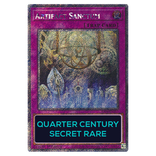 Artifact Sanctum RA04-EN217-QCSR card from the Yu-Gi-Oh! set Quarter Century Stampede