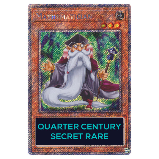 Mathematician RA04-EN223-QCSR card from the Yu-Gi-Oh! set Quarter Century Stampede