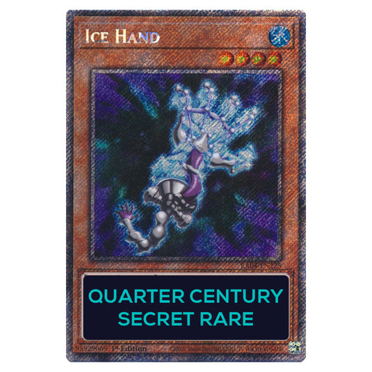 Ice Hand RA04-EN225-QCSR card from the Yu-Gi-Oh! set Quarter Century Stampede