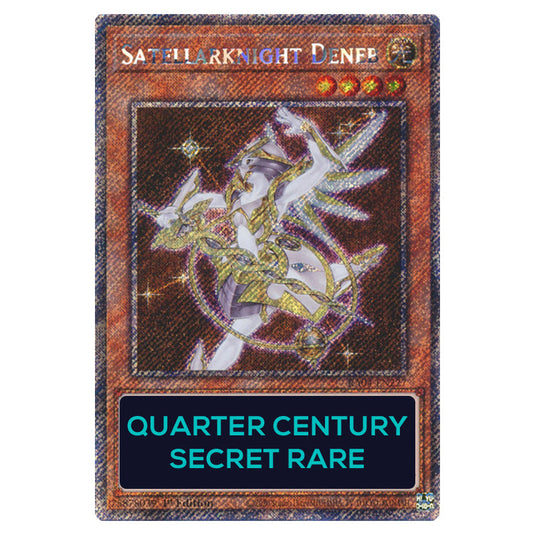 Satellarknight Deneb RA04-EN227-QCSR card from the Yu-Gi-Oh! set Quarter Century Stampede