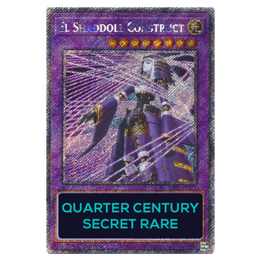 El Shaddoll Construct (Alternate Artwork) RA04-EN229b-QCSR card from the Yu-Gi-Oh! set Quarter Century Stampede