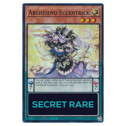 Archfiend Eccentrick RA04-EN017-SCR card from the Yu-Gi-Oh! set Quarter Century Stampede