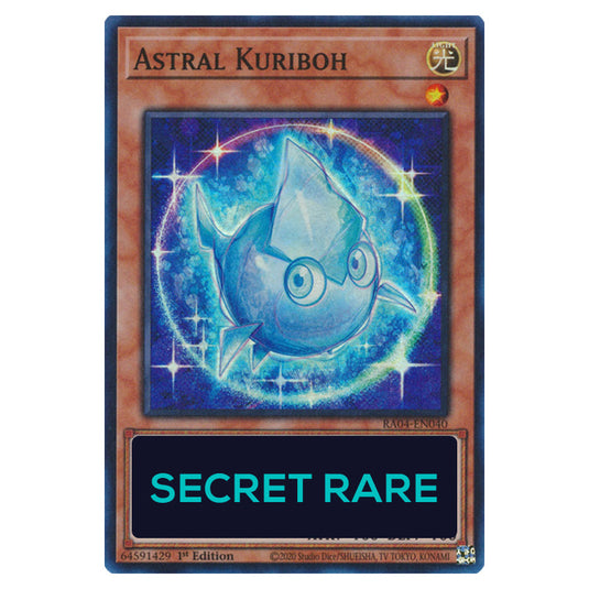 Astral Kuriboh RA04-EN040-SCR card from the Yu-Gi-Oh! set Quarter Century Stampede