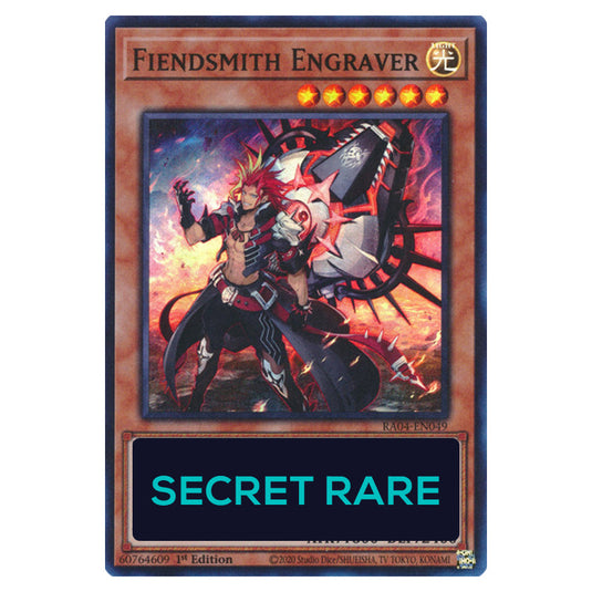 Fiendsmith Engraver RA04-EN049-SCR card from the Yu-Gi-Oh! set Quarter Century Stampede